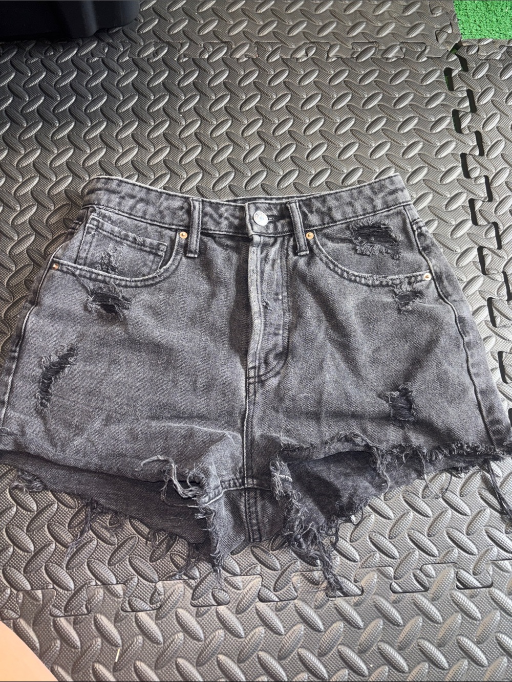 Wild Fable Women’s washed Black Distressed Denim Shorts